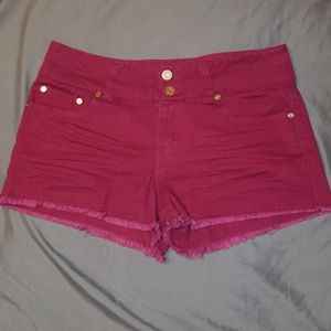 EUC Refuge Red Denim Shorts